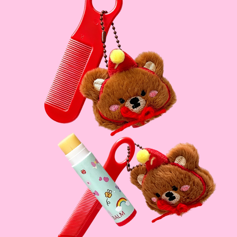 Juego de bálsamo labial y peine de bolsillo para niños