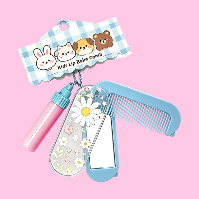 Llavero espejo peine protector labial infantil