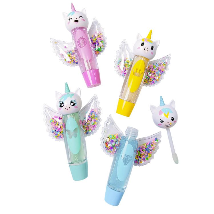 Unicornio hidratante lindo bálsamo labial colorido C2150-3 con alas