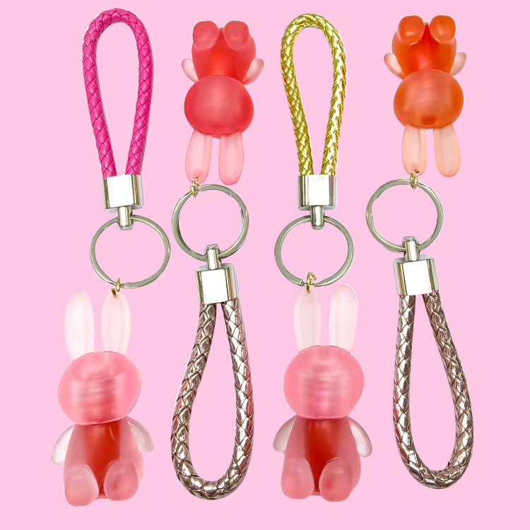 Cadena de llave Rabbit Animal Shape Lip GlossC2160-1