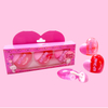 Forma de corazón hidratizar color amor lip gloss 3pcs set
