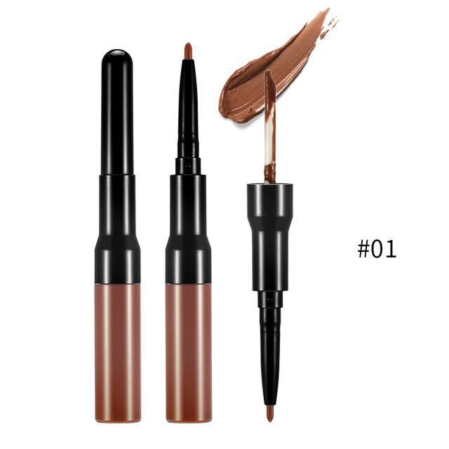 Brillo de labios de doble cabezal