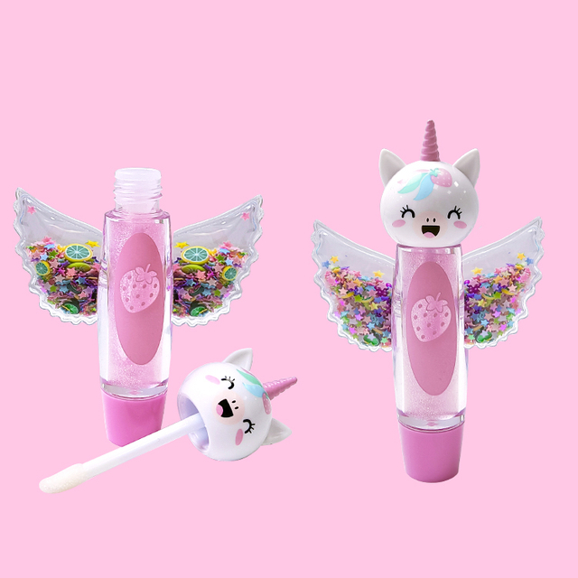 Unicornio hidratante lindo bálsamo labial colorido C2150-3 con alas