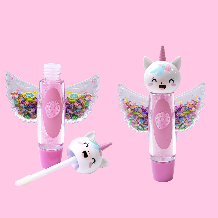 Unicornio hidratante lindo bálsamo labial colorido C2150-3 con alas