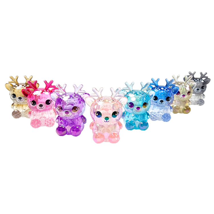 Forma de animal de alces con cara de diamante hidratan el modelo de bálsamo labial colorido C5606