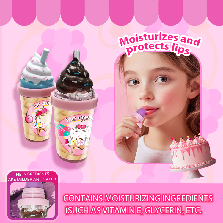 Modo de bálsamo labial hidratado en forma de taza de helado: C5574-5