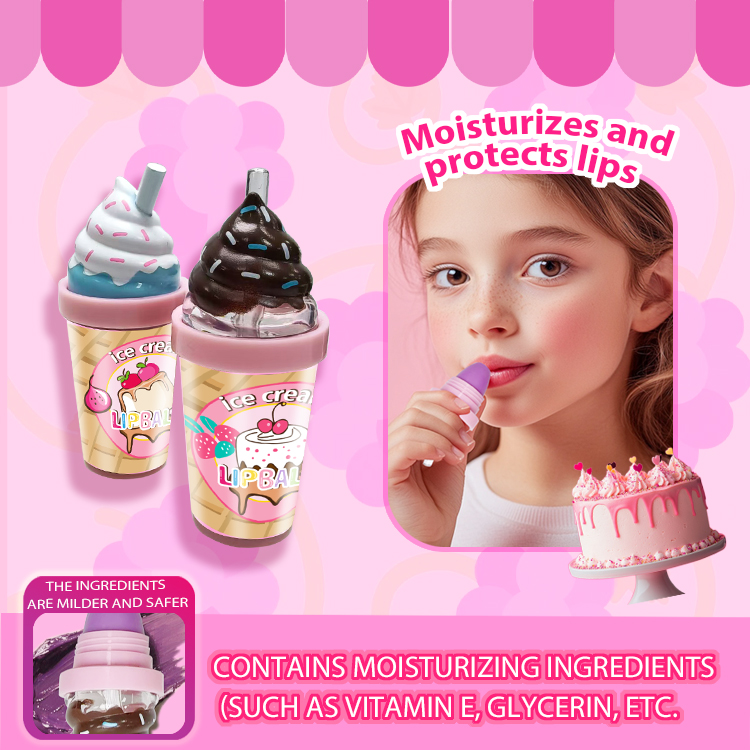 Modo de bálsamo labial hidratado en forma de taza de helado: C5574-5