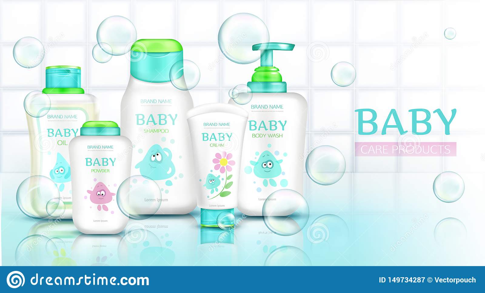Productos para el cuidado del beb&eacute; Dise&ntilde;o para ni&ntilde;os Banner de ba&ntilde;o Productos para el cuidado del beb&eacute; Botella cosm&eacute;tica Dise&ntilde;o de dibujos animados para ni&ntilde;os Jab&oacute;n volador 149734287