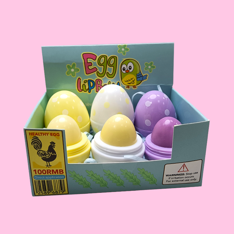 Forma de carácter de huevo hidrata el modelo de bálsamo labial colorido C5470