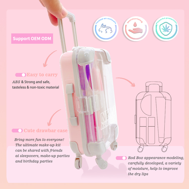 Juego de maquillaje para niña con brillo de labios TM611 
