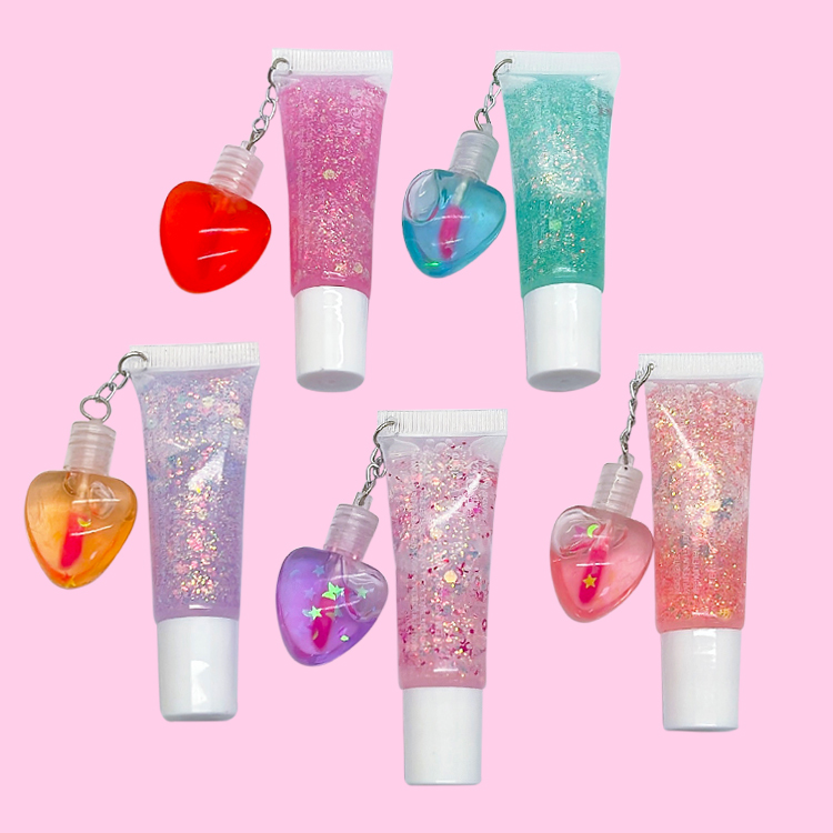 Serie de set infantil Pink Heart Lip Glaze