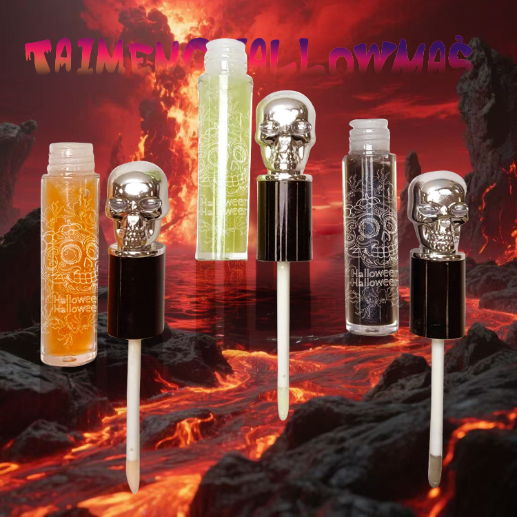 Vagina en forma de calavera Halloween Color de labio húmedo