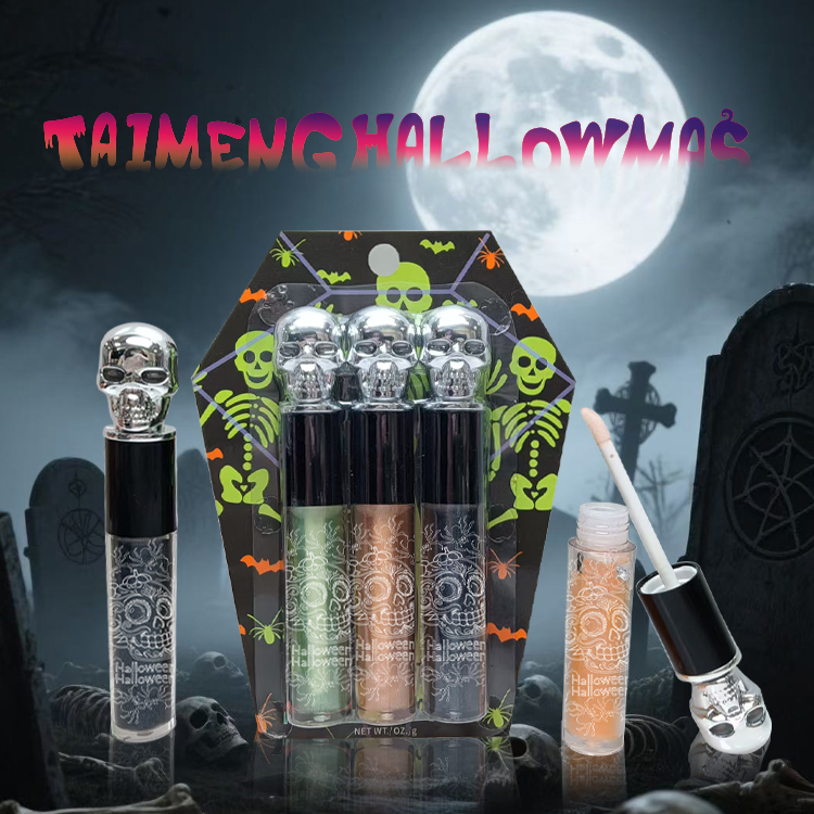 Vagina en forma de calavera Halloween Color de labio húmedo