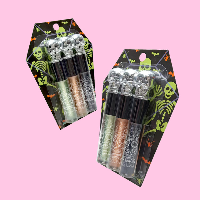 Halloween Skull Shape Vagen Hidratante de labios Lip Gloss