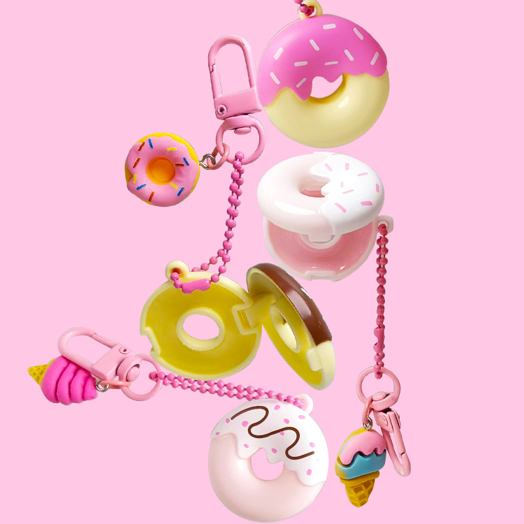 Lindo brillo de labios Mini Charm Donut Modelo: C1230 