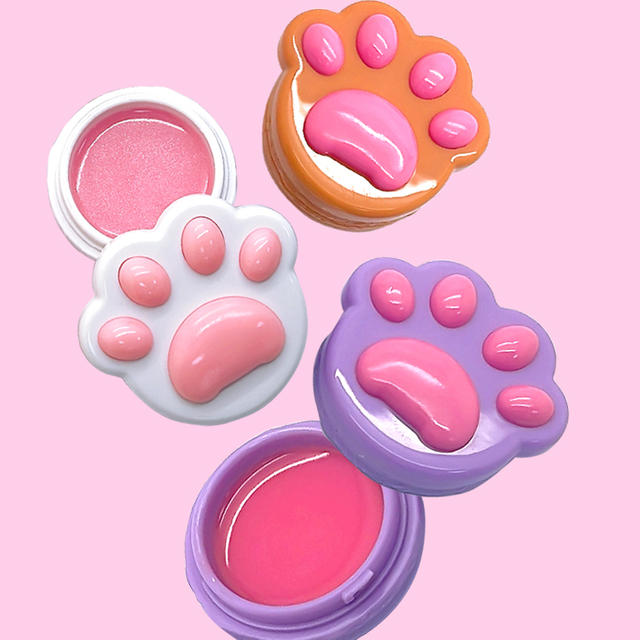 Bálsamo labial con forma de macaron de gato de gato