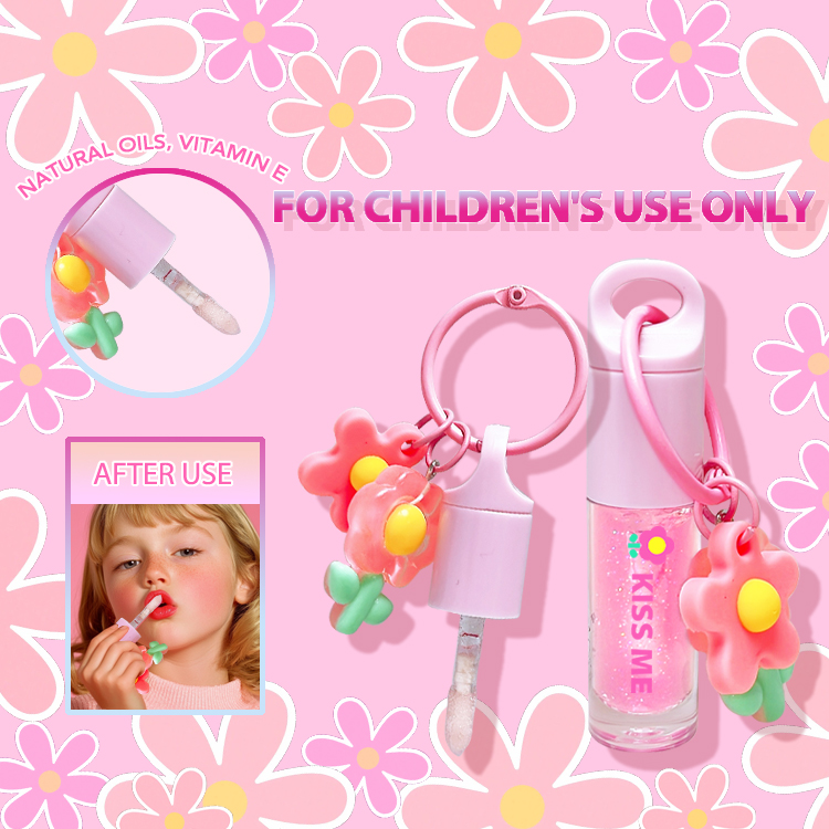 Cadena de llave rosa Color de labios hidratante insidioso